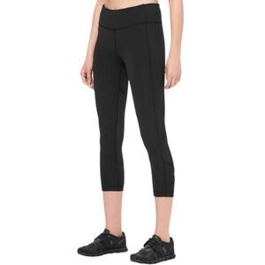 Lululemon Pace Rival Crop 22" Black Women's Yoga Leggings Size 2 Good Condition